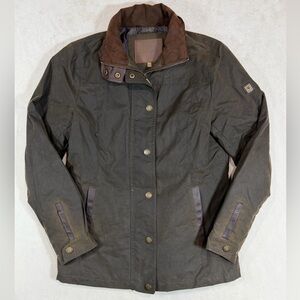 Dubarry of Ireland UK 10 US 6 Dark Brown Duck Canvas Cotton Barbour Jacket